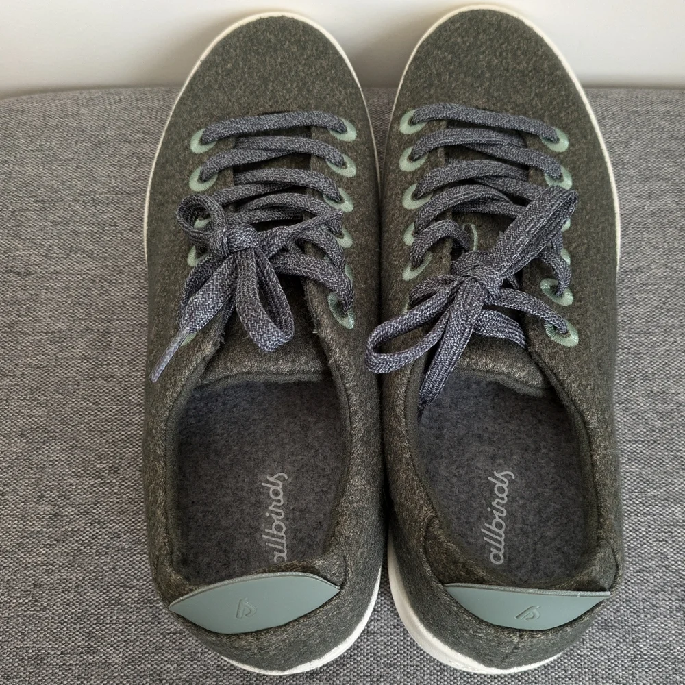 AllBirds Gray White Piper Merino Wool Women's Size 11 Sneakers Shoes - Picture 11 of 16